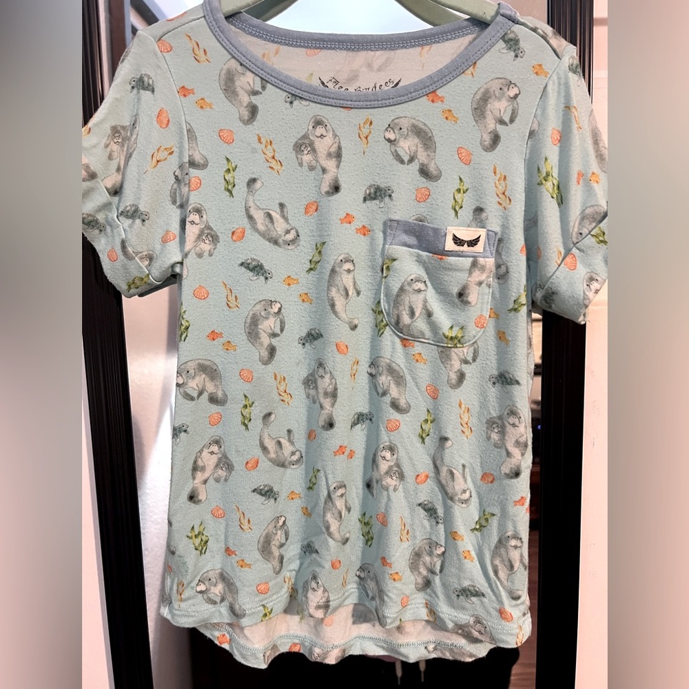 3T Free Birdees Tee Shirt Manatee Toddler - Soft bamboo cotton
